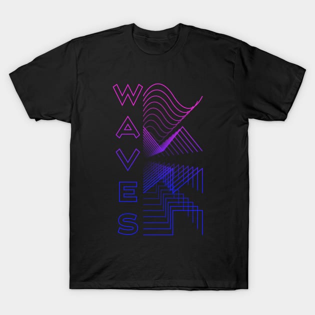 Waves Waveform Audio Digital Design Modular Gift T-Shirt by star trek fanart and more